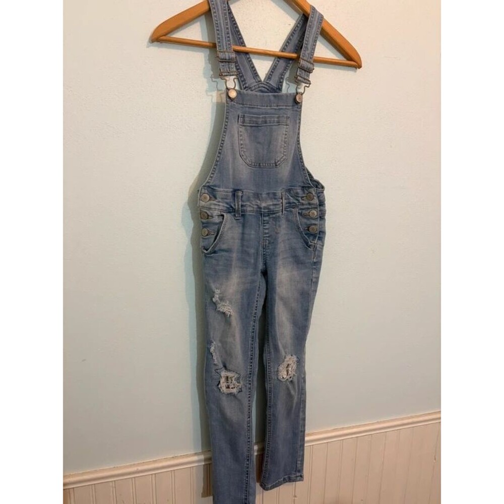 So girls 7 denim overalls